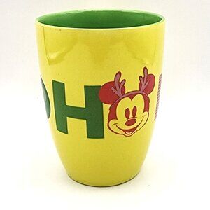 Disney Mickey Mouse Christmas Holiday Coffee Cup Mug HO HO HO Bright Colors 12oz